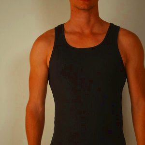 Black Men's Intimissimi Ribbed Supima Cotton Knitwear